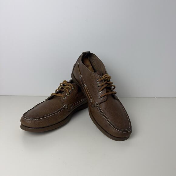 Sperry Men\'s Brown Leather Chukka Hi Top Boat Shoe Boots Size 11M Lace Up